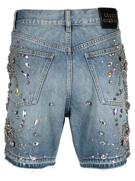 denim shorts gucci men